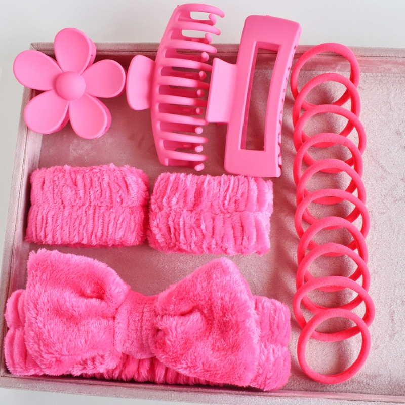 Spa Accessories Set - 16pcs Bow Headbands