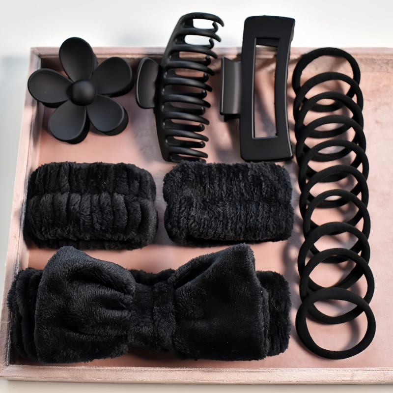 Spa Accessories Set - 16pcs Bow Headbands