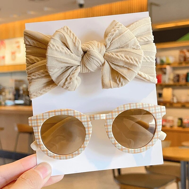Baby Sunglasses Set - 2pcs Soft Bowknot