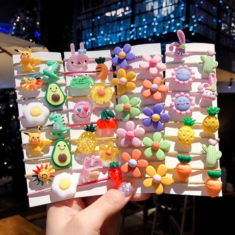 Korean Hair Ties - Fruit Animal Elastic Set Factory