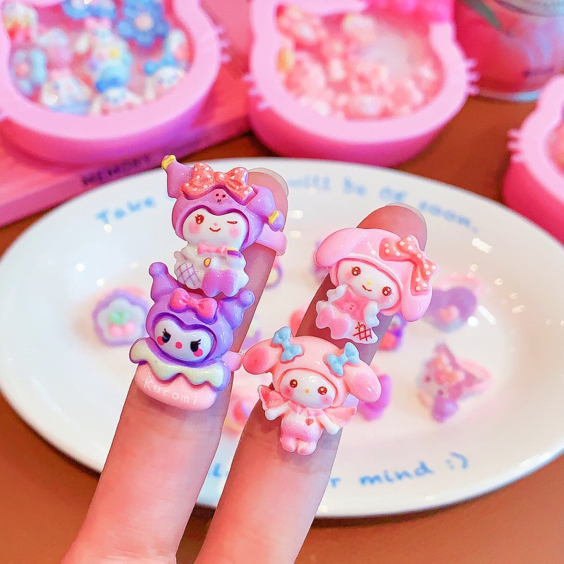 Children Jewelry Set - Sanrio Ring Necklace