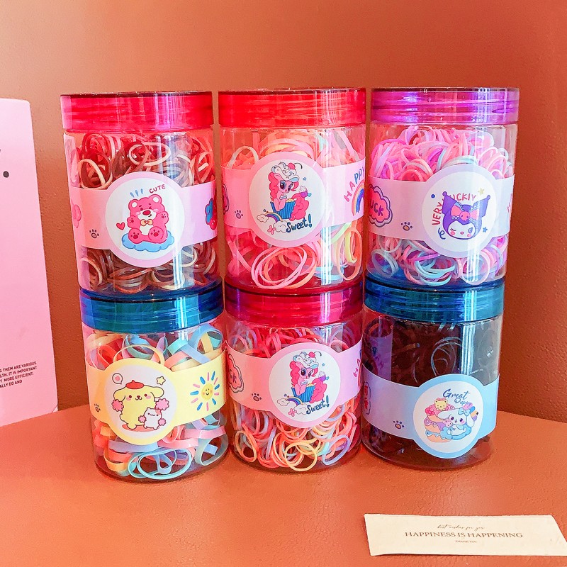 Rubber Bands Box - 500pcs Elastic Hair Ties