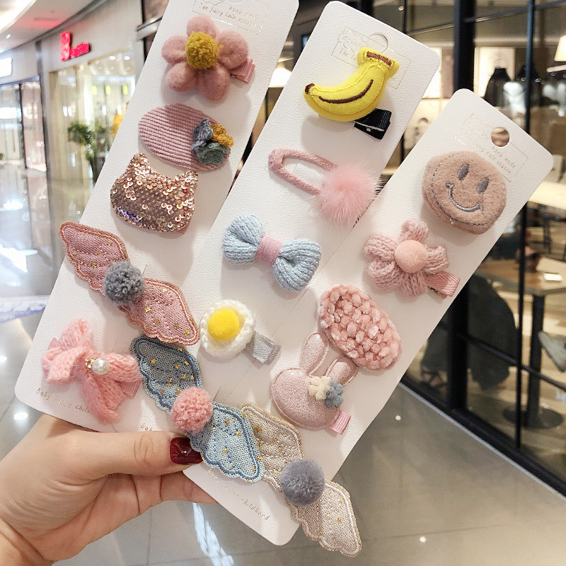 Flower Hair Pins - Cute Cartoon Clip Set OEM