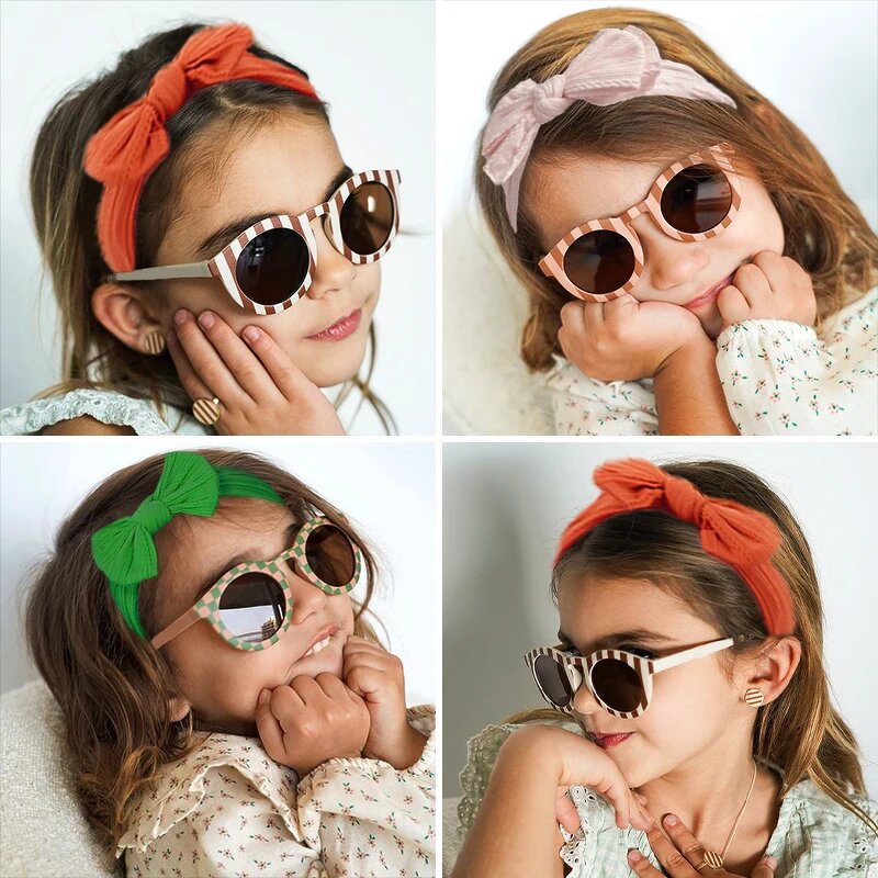 Baby Sunglasses Set - 2pcs Soft Bowknot