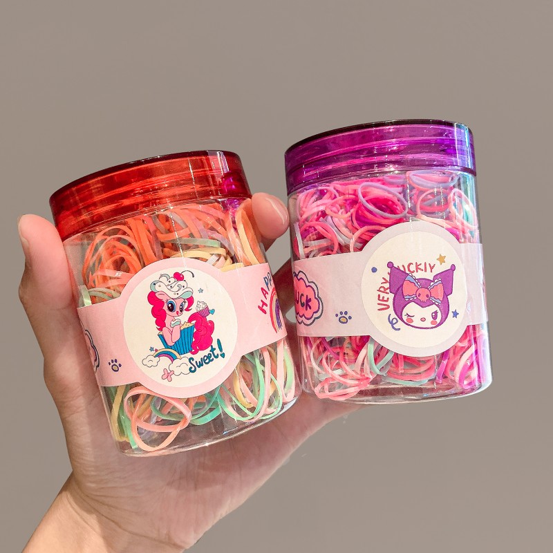 Rubber Bands Box - 500pcs Elastic Hair Ties