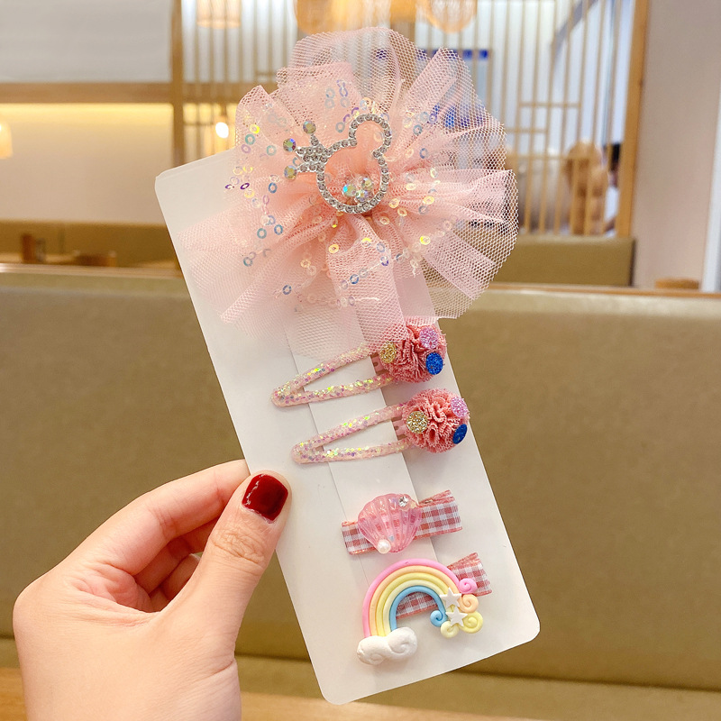 Chiffon Hair Bows - Cartoon Barrettes Set Factory