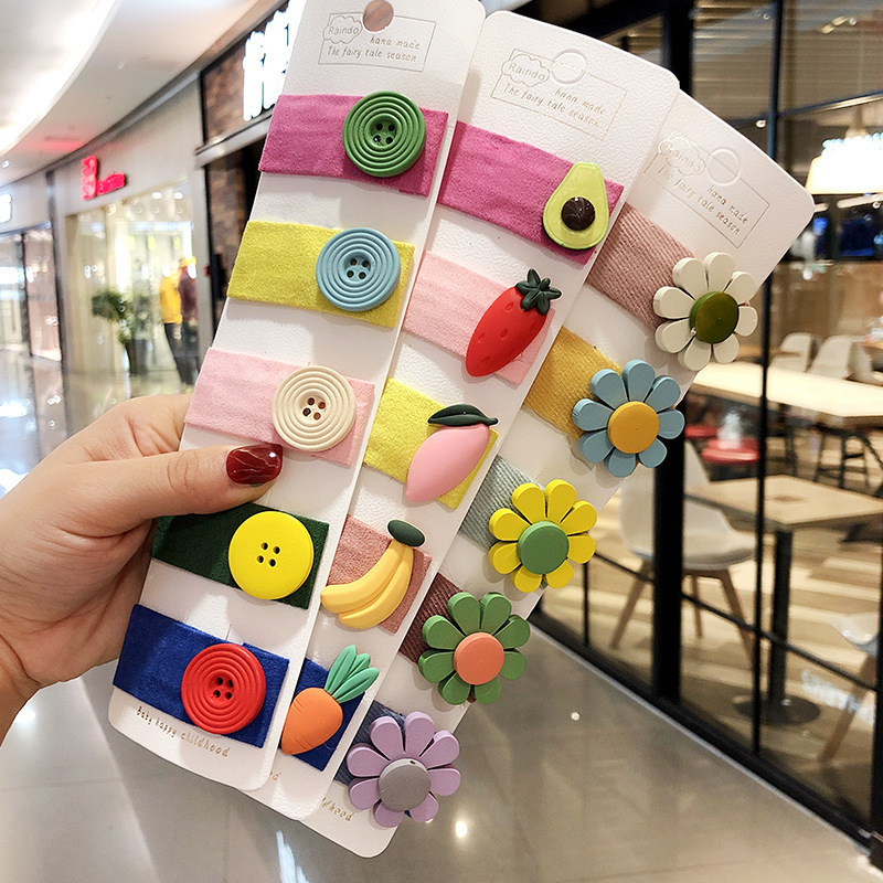 Flower Hair Pins - Cute Cartoon Clip Set OEM