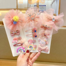 Chiffon Hair Bows - Cartoon Barrettes Set Factory