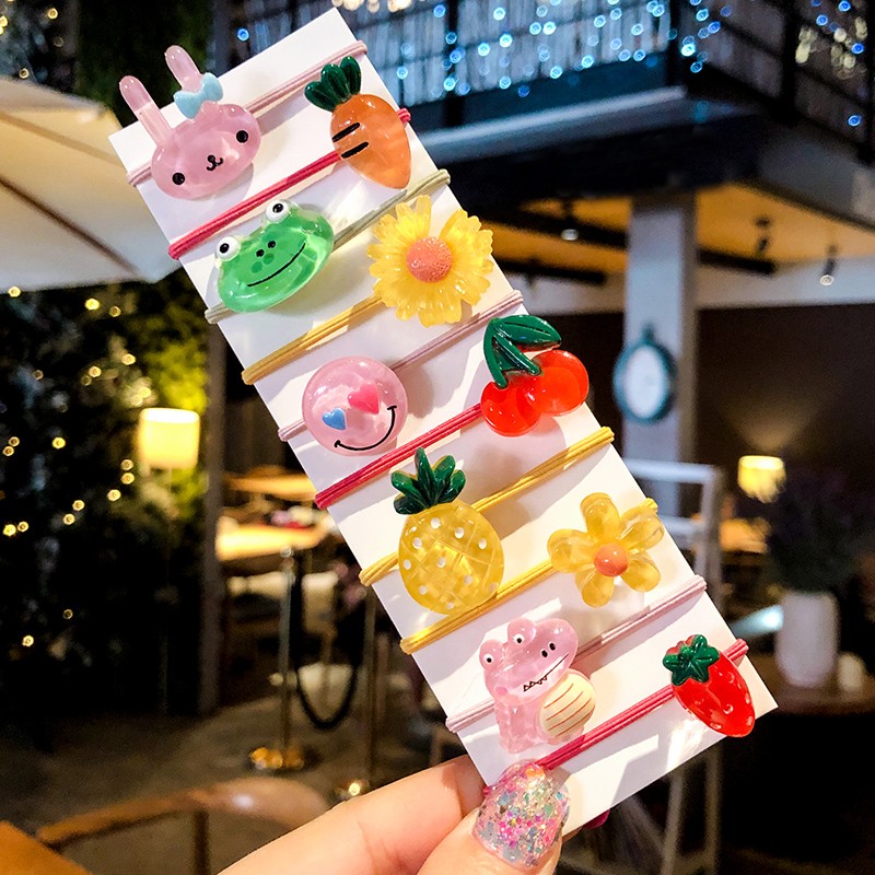 Korean Hair Ties - Fruit Animal Elastic Set Factory