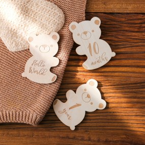 Wooden Bear Souvenir Manufacturer - New Arrival Cute Monument Commemorative Baby Gift Idea for Kids