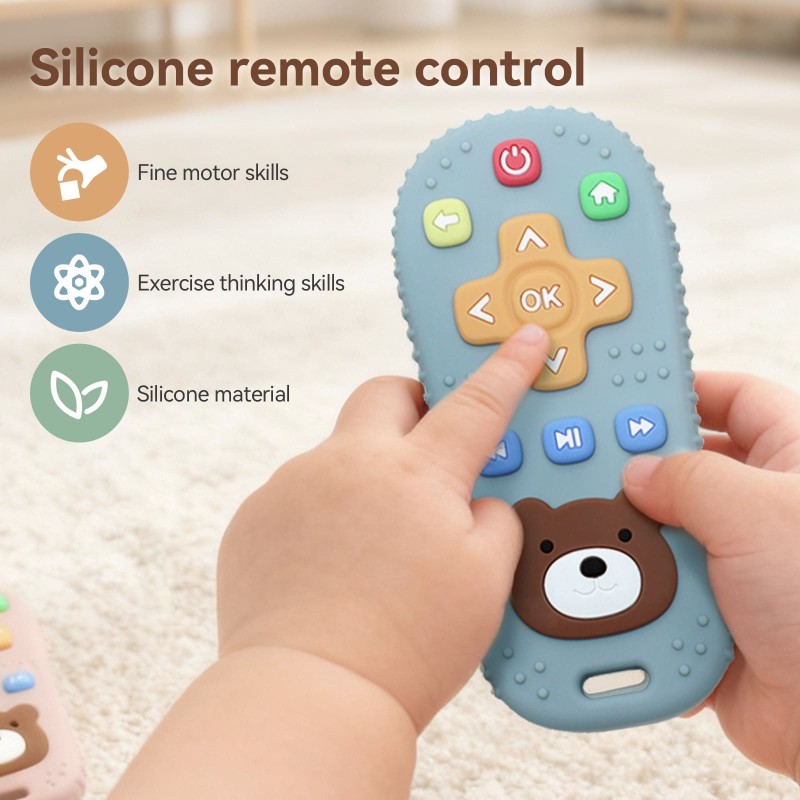 Silicone Remote Control Teether Manufacturer - OEM BPA Free Soft Round Food Grade for Babies 0-24 Months