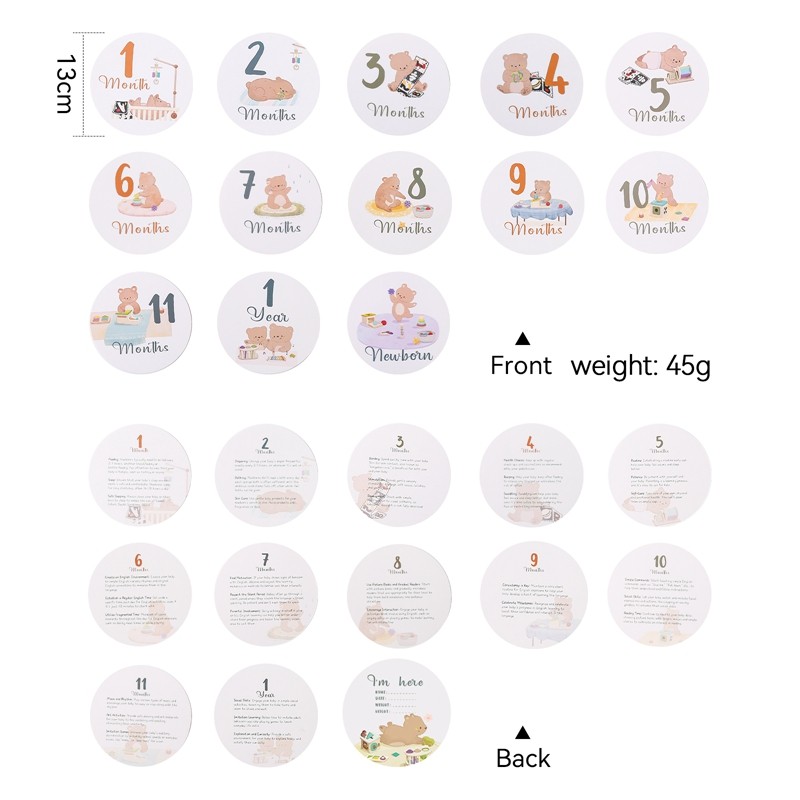 Montessori Cognitive Cards Manufacturer - Best-Selling Bear Double-Sided Mileage Film Learning Toy