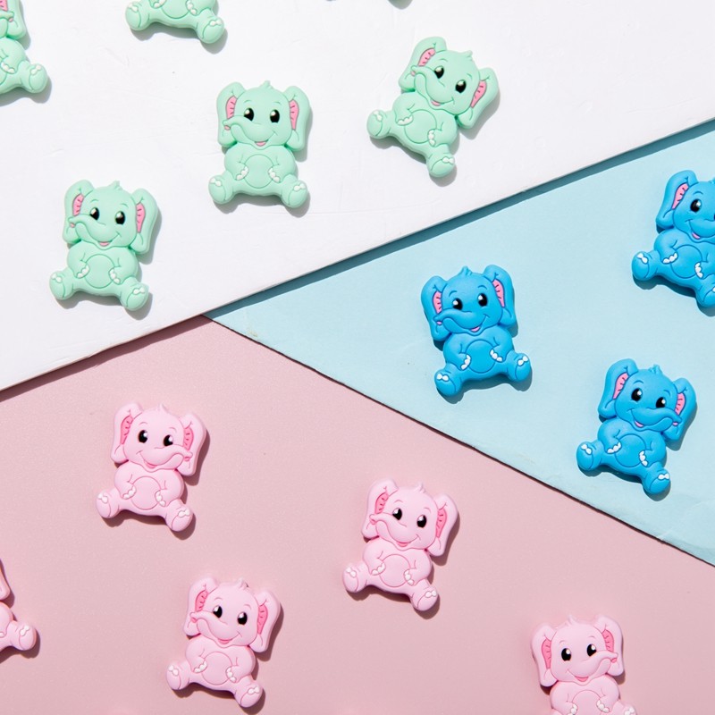 Silicone Teething Beads Manufacturer - Wholesale BPA Free Food Grade Rattle Cartoon Elephant Teether