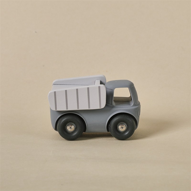 Silicone Toy Car Manufacturer - Unisex Montessori Colorful Early Educational Cognitive Traffic Bus in Bag