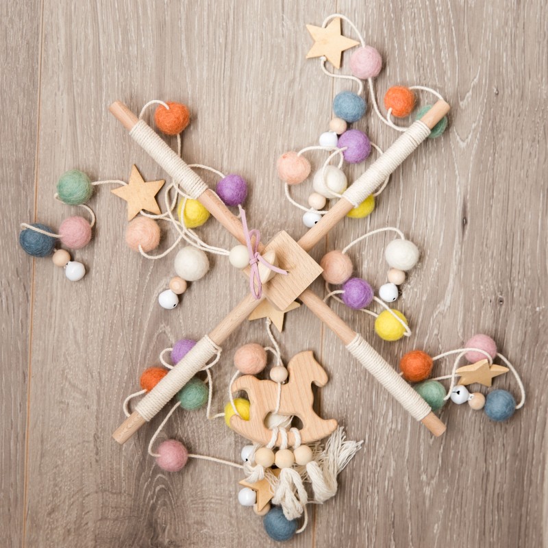 Baby Mobile Toy Manufacturer - Trojan Horse Style Tassel-Hanging with Bed Bell for Infant Room Decor