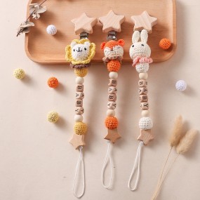 Baby Pacifier Clip Manufacturer - RTS Beech Bead Animal Soft Material Nipple for Newborns