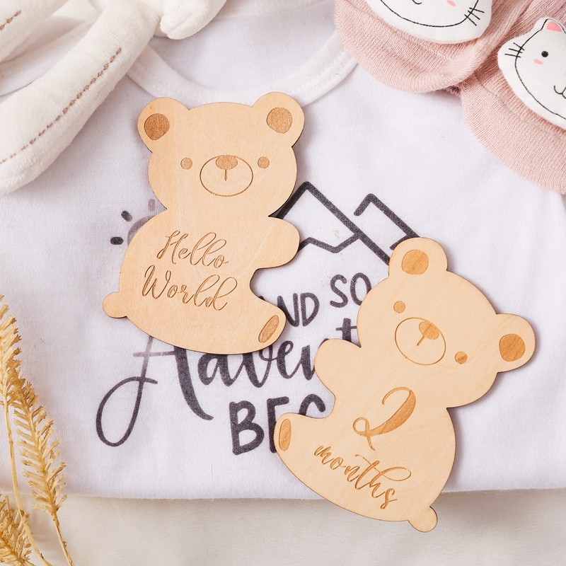 Wooden Bear Souvenir Manufacturer - New Arrival Cute Monument Commemorative Baby Gift Idea for Kids