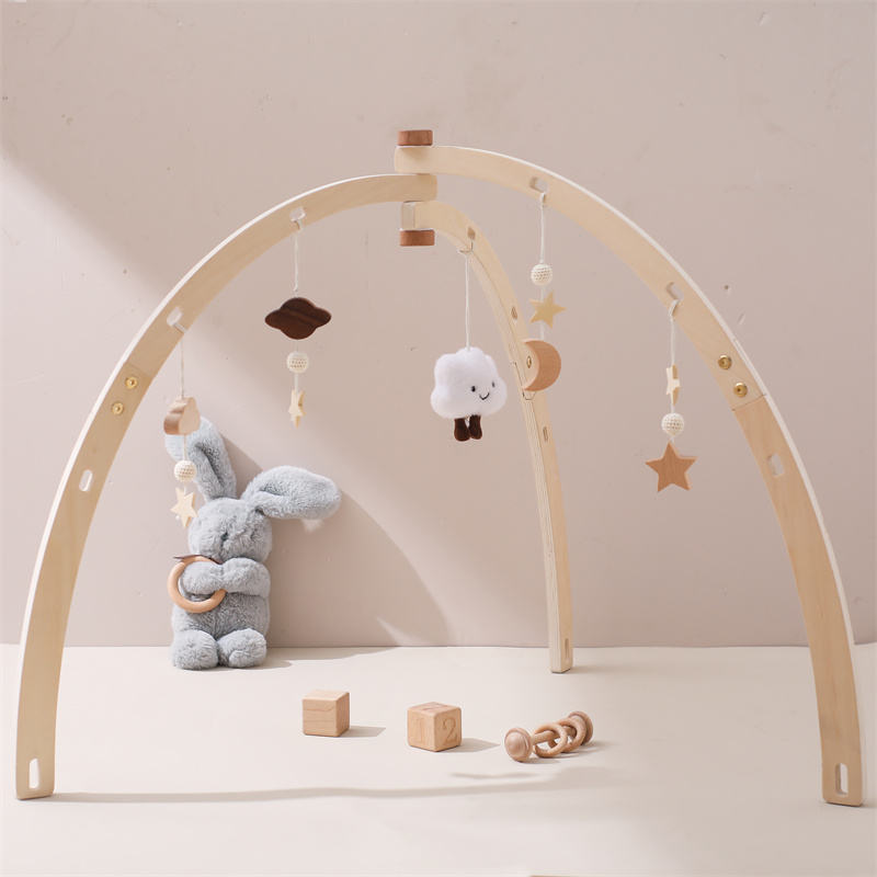 Baby Activity Gym Rack Manufacturer - Wooden Triangular Handmade Durable Fitness Frame Play Gym OEM