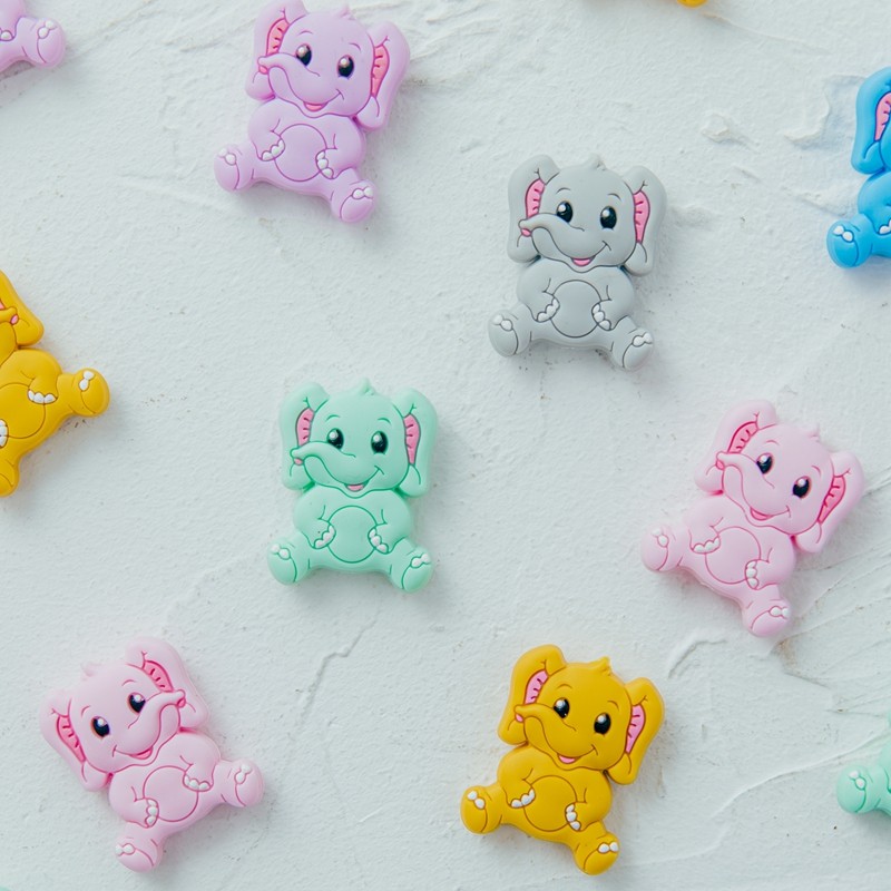 Silicone Teething Beads Manufacturer - Wholesale BPA Free Food Grade Rattle Cartoon Elephant Teether