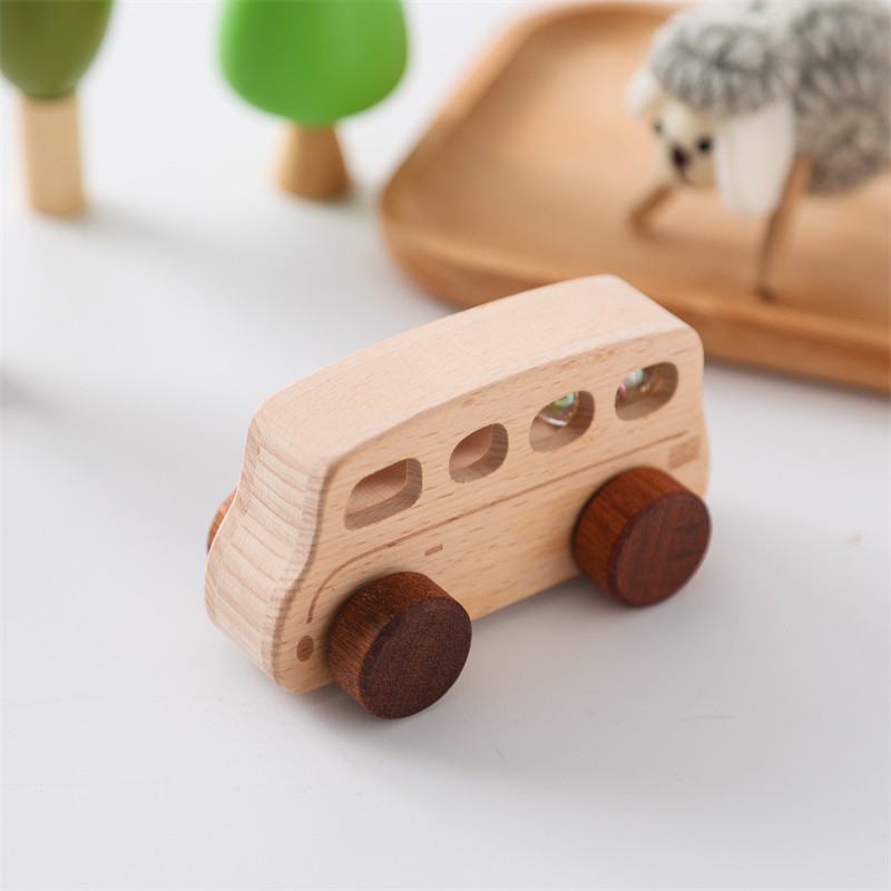 Wooden Model Car Toy Manufacturer - Montessori Intelligent Handmade Bus Unisex Educational with Custom Logo