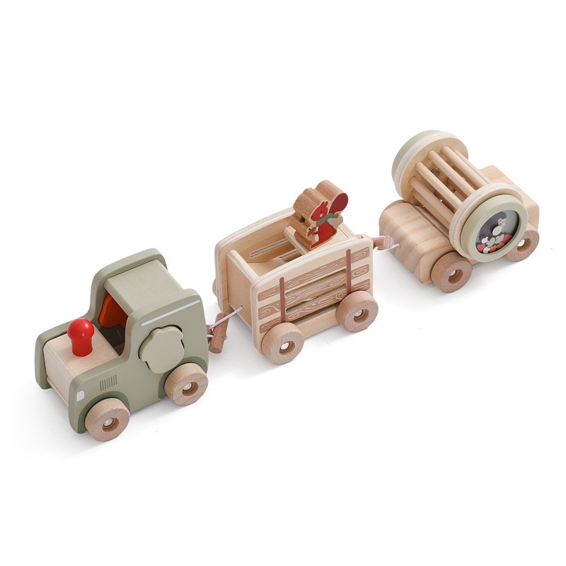 Small Train Puzzle Toy Manufacturer - Newly Upgraded Unisex Multifunctional Wood Montessori Safe for 0-6 Years