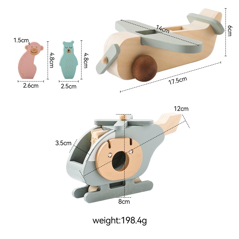 Wooden Airplane Toy Set Manufacturer - Solid Wood Educational Painted DIY Assembly for 5-7 Years FSC Certified
