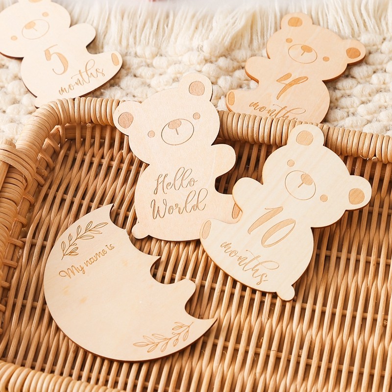 Wooden Bear Souvenir Manufacturer - New Arrival Cute Monument Commemorative Baby Gift Idea for Kids