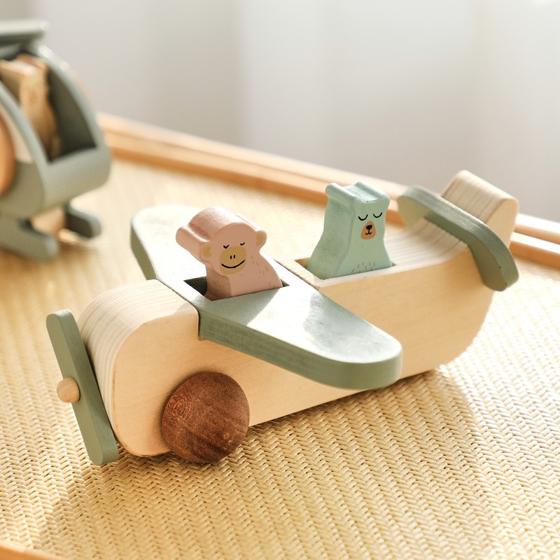 Wooden Airplane Toy Set Manufacturer - Solid Wood Educational Painted DIY Assembly for 5-7 Years FSC Certified