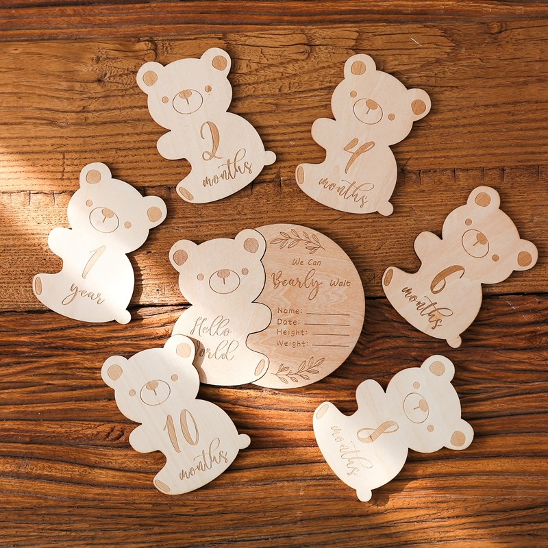 Wooden Bear Souvenir Manufacturer - New Arrival Cute Monument Commemorative Baby Gift Idea for Kids