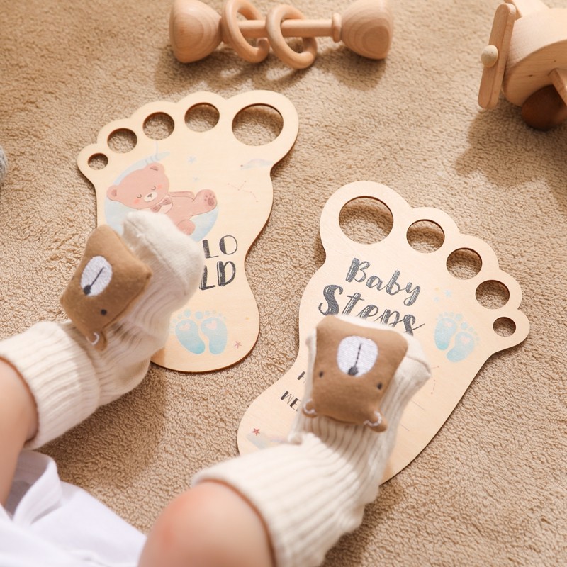 Wooden Footprint Letters Manufacturer - New Arrival Cute DIY Baby Souvenirs to Mark Milestones
