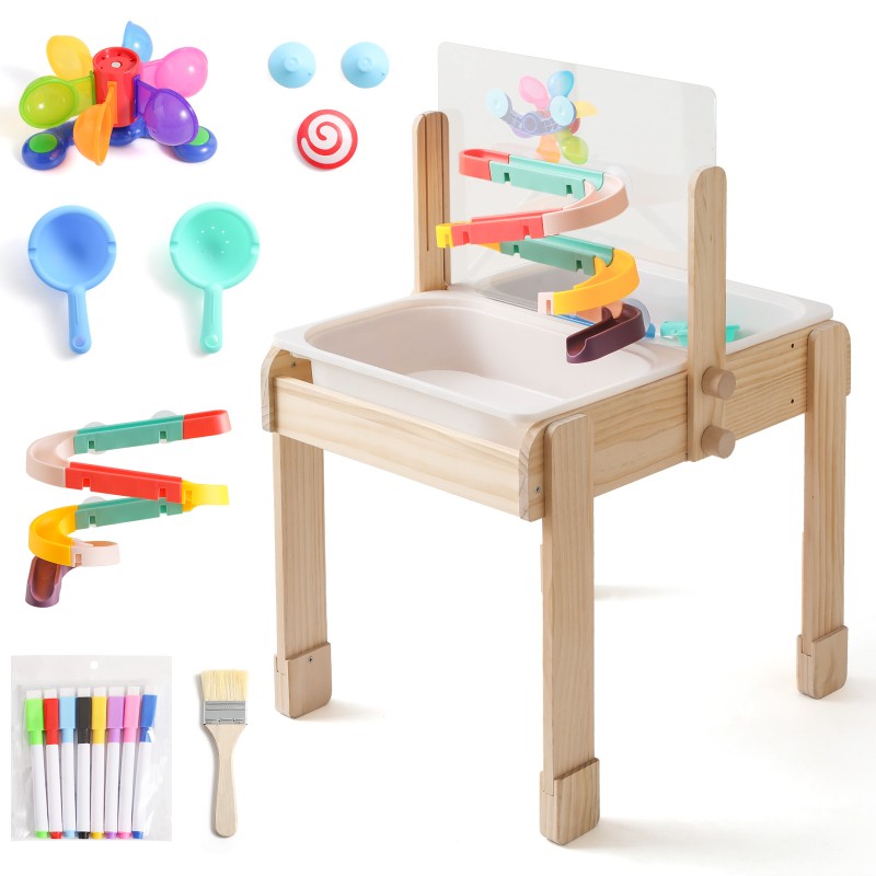 Wooden Sand Water Table Manufacturer - Modern Baby Furniture with Learning Play Features Unique Play Desk