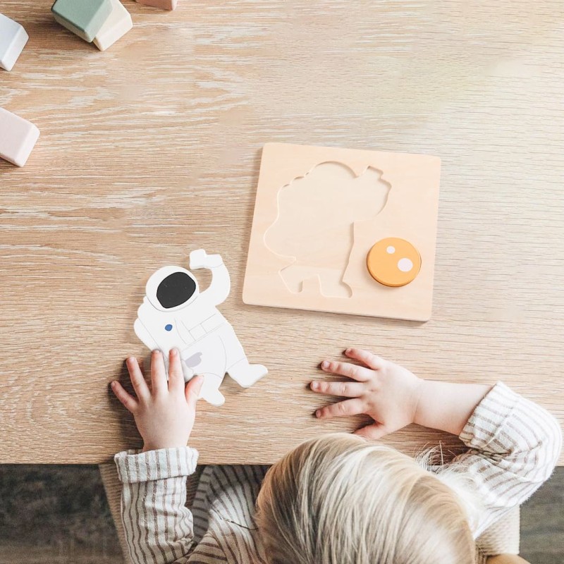 Wooden Puzzle Toy Manufacturer - Musical Matching Planet Astronaut Rocket Nesting for 2-4 Years