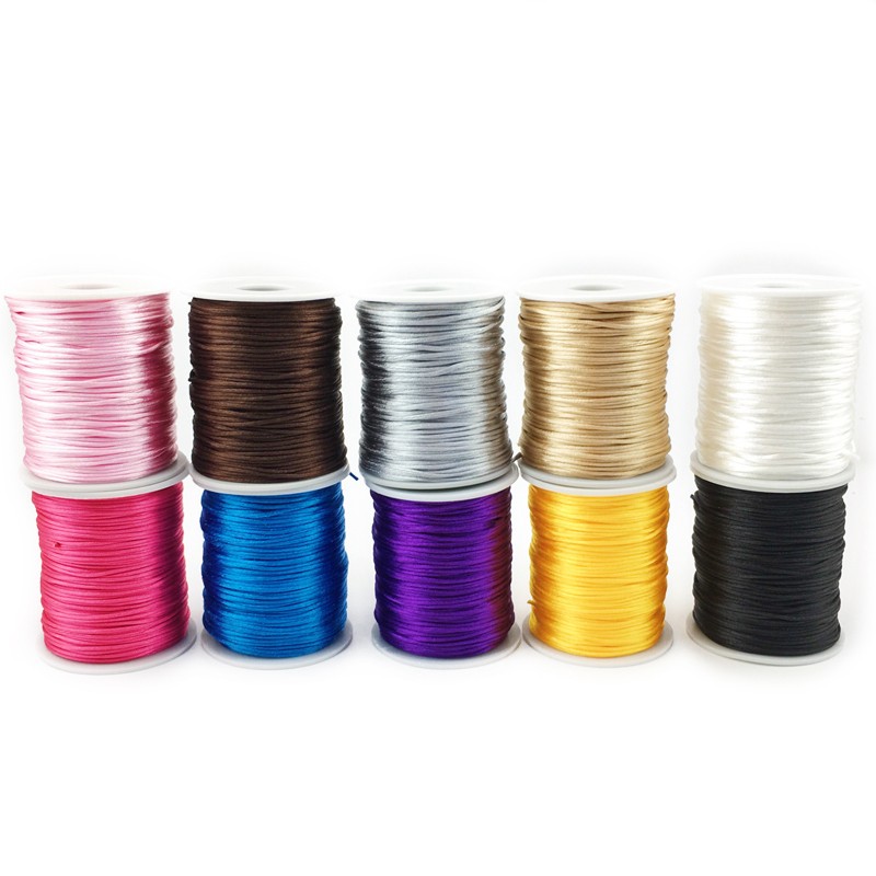 Satin Silk Cord Rolls Manufacturer - 75M for DIY Baby Teething Necklace