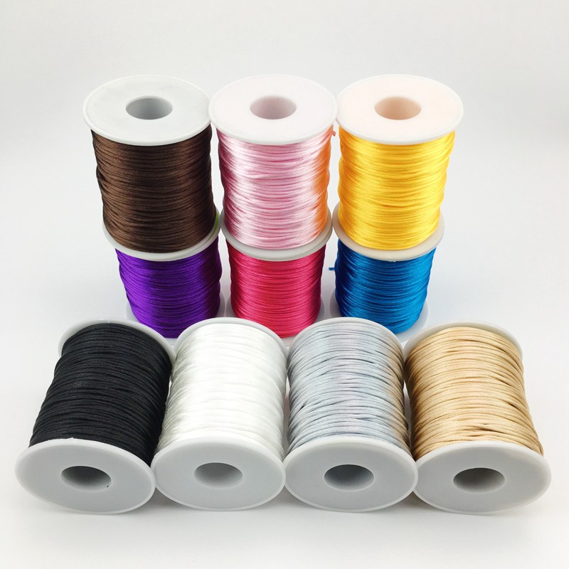 Satin Silk Cord Rolls Manufacturer - 75M for DIY Baby Teething Necklace