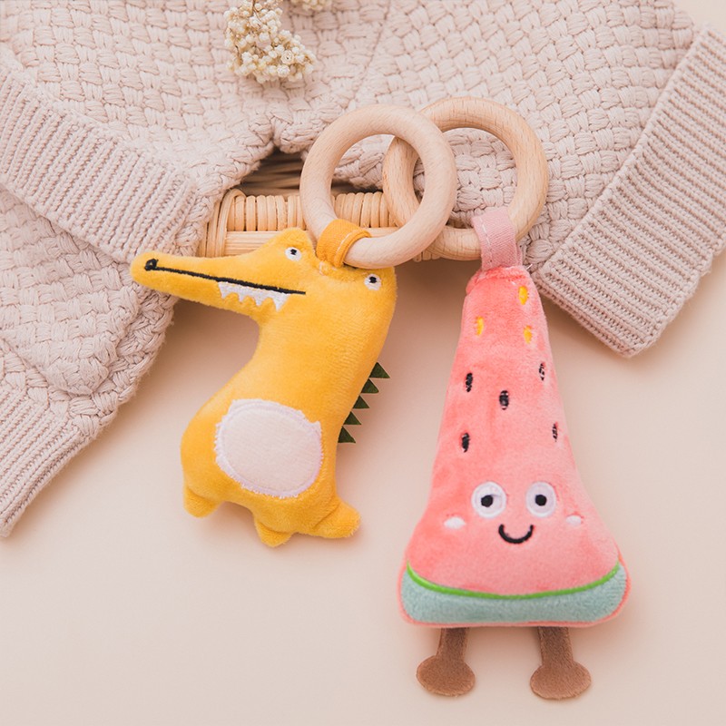 Baby Crib Mobile Toy Manufacturer - PSZ1089 Cute Soft Plush Doll Bear Bunny Animal Hanging Ring Soothing