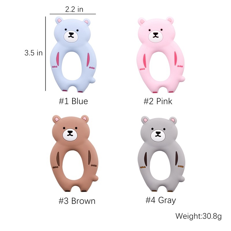 Silicone Baby Teether Manufacturer - OEM Wholesale Food Grade Soft Bear BPA Free Safe Adorable
