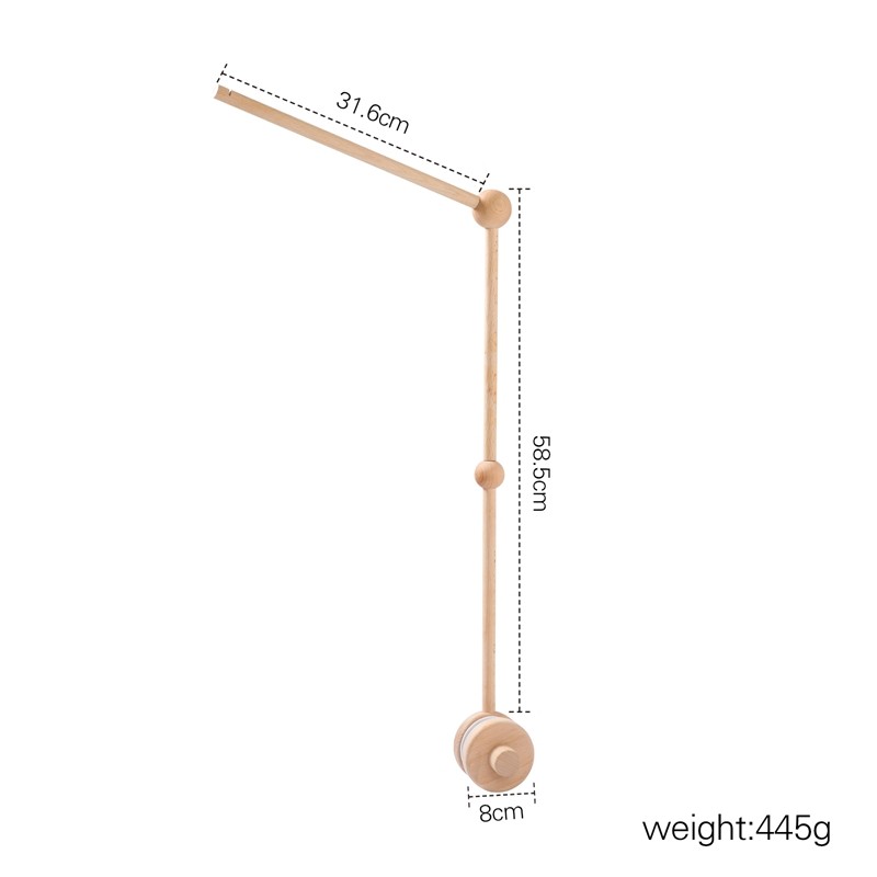 Wooden Bed Bell Holder Manufacturer - Musical Soft Toy Extension Tool with Mobile Frame 0-4 Years