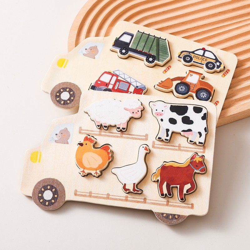 Wooden Puzzle Farm Toy Manufacturer - Unisex DIY Educational Montessori for 2-4 Year Olds Factory Direct