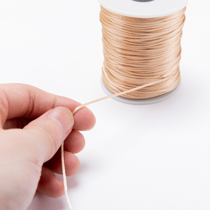 Satin Silk Cord Rolls Manufacturer - 75M for DIY Baby Teething Necklace