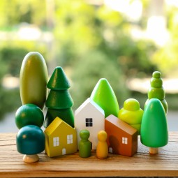 Wooden Ornaments Manufacturer - OEM Modern Forest Tree Toys Home Decoration for Christmas