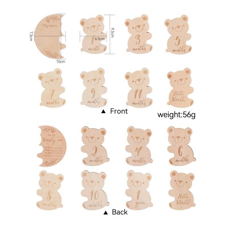 Wooden Bear Souvenir Manufacturer - New Arrival Cute Monument Commemorative Baby Gift Idea for Kids