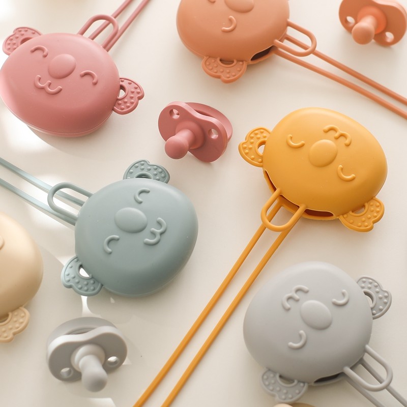 Baby Pacifier Organizer Manufacturer - Silicone Storage Pocket Bag Portable BPA Free PVC Free 1-2 Years