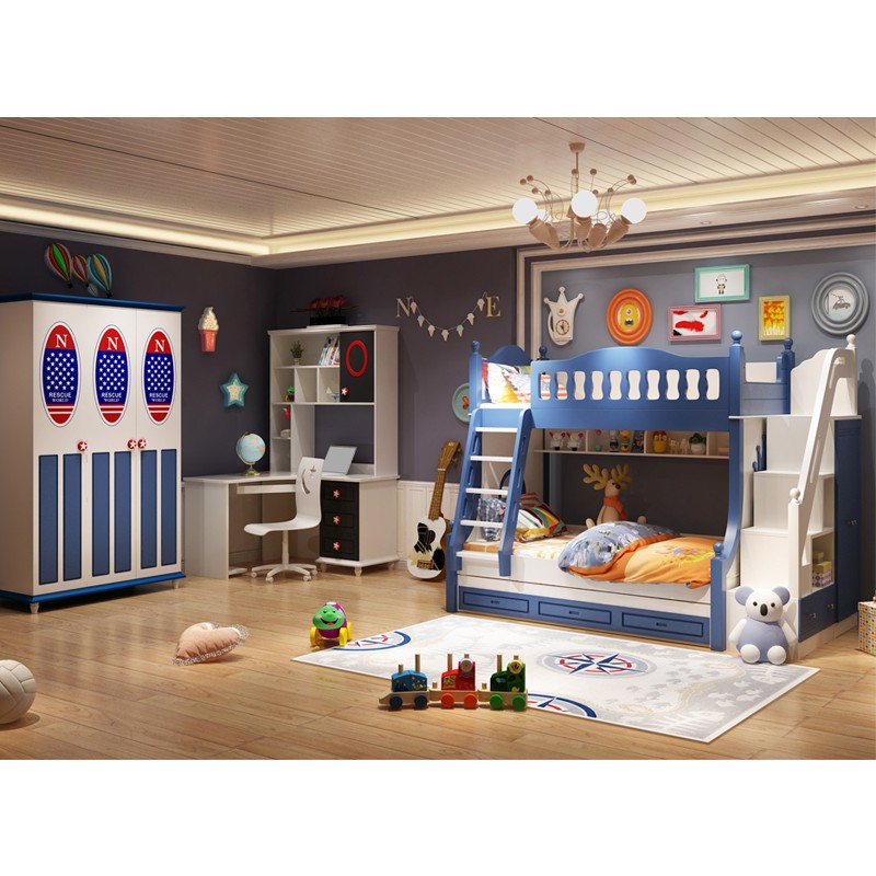 Bunk Bed - Kids Pink Blue Furniture