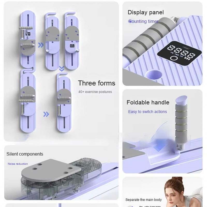 Pilates Reformer Board Manufacturer - with Resistance Bands Portable Full Body Workout Multifunctional Abdominal Board