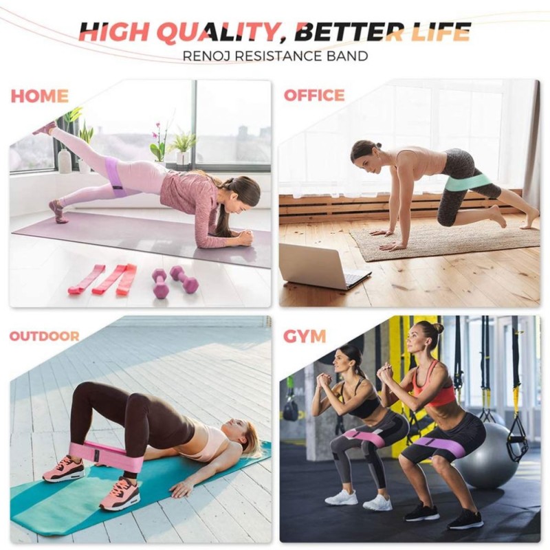 Resistance Loop Band Manufacturer - Wholesale Non-Slip Fabric for Fitness Yoga Exercise Custom Logo Hip Circle