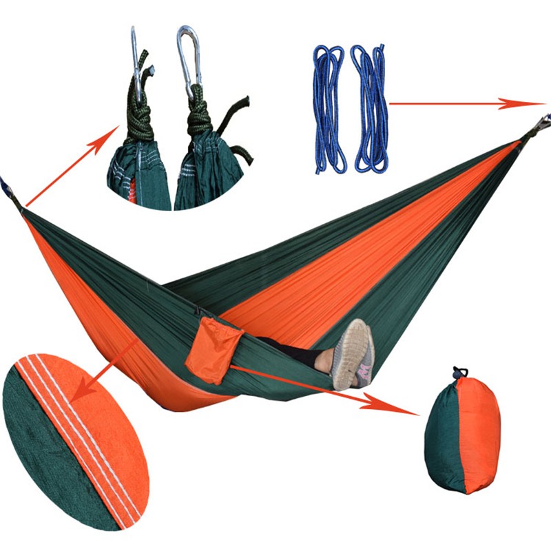 Camping Hammock Manufacturer - Lightweight Single Double with Tree Straps Portable Parachute Nylon for Backpacking