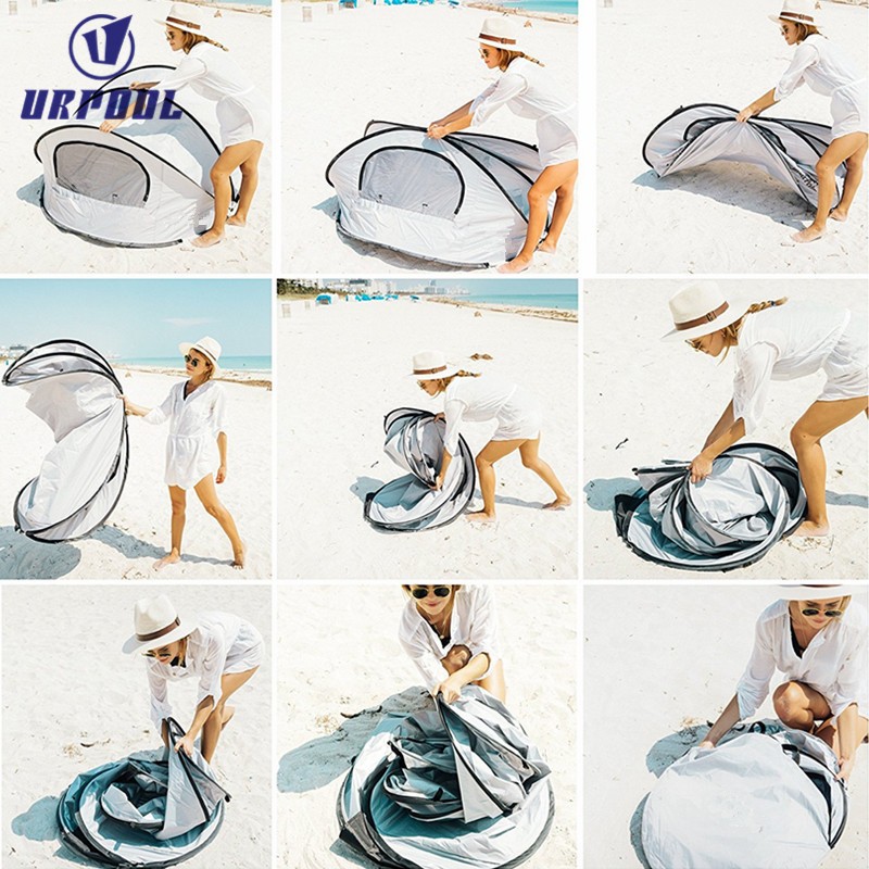 Pop up Tent Manufacturer - Outdoor Camping UV50+ Sun Shade Easy Pop up Beach Tent Sport Umbrella Instant Sun Shelter