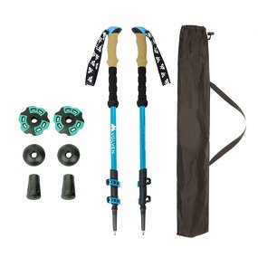 Nordic Walking Poles Manufacturer - 2pcs Adjustable Carbon Aluminium Telescopic Anti-Shock for Outdoor Activities