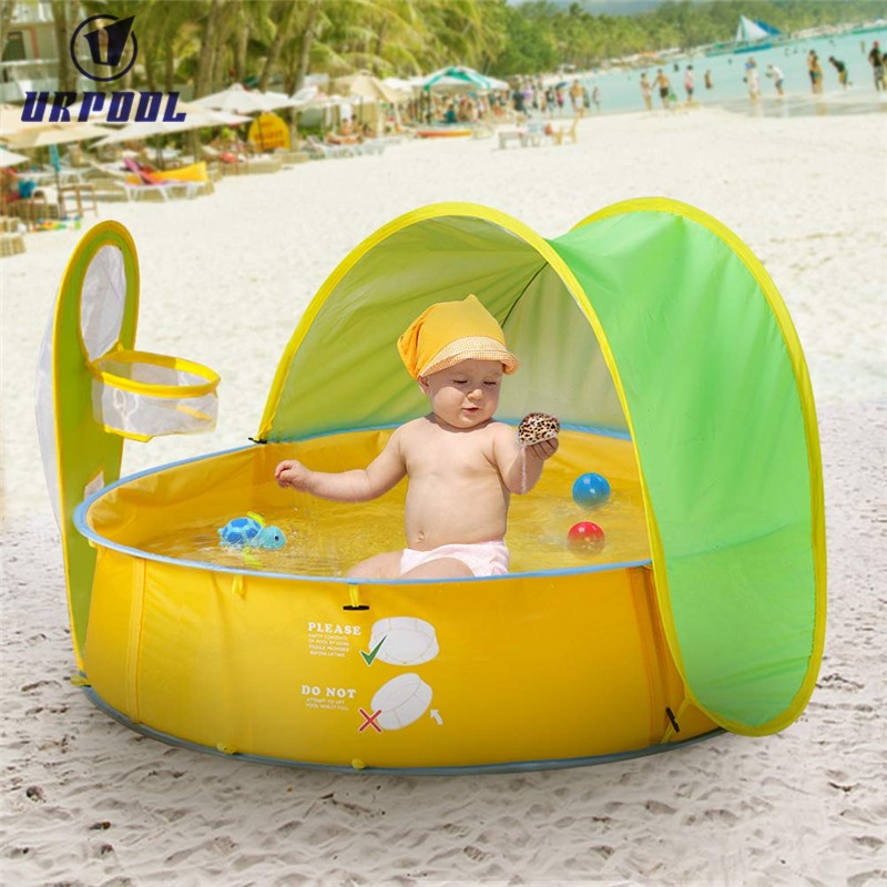 Kids Beach Tent Manufacturer - Portable Pop up with Mat UPF 50+ Ball Pit Play Tent Baby Beach Pool Tent UV Protection
