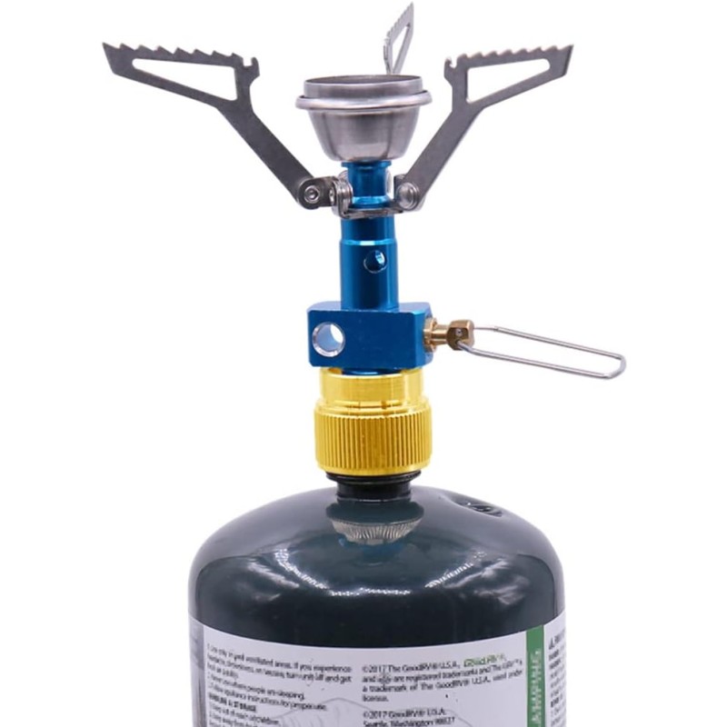 Propane Tank Adapter Manufacturer - Lindal Valve Output Camping Stove Convert MAPP Gas 1 LB Cylinder